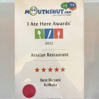 Mouthshut I Ate Here Awards 2012 - Best Biryani Kolkata