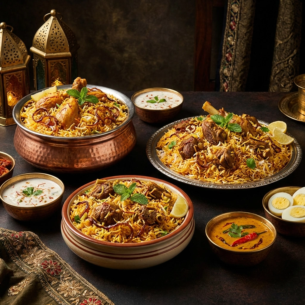 Variety of Delicious Biryani Dishes